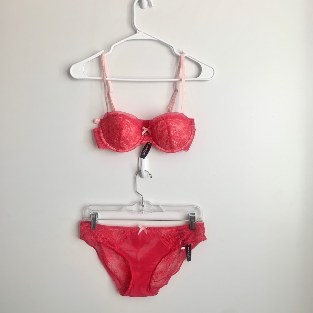 New Adore Me Hot Pink Lingerie Set